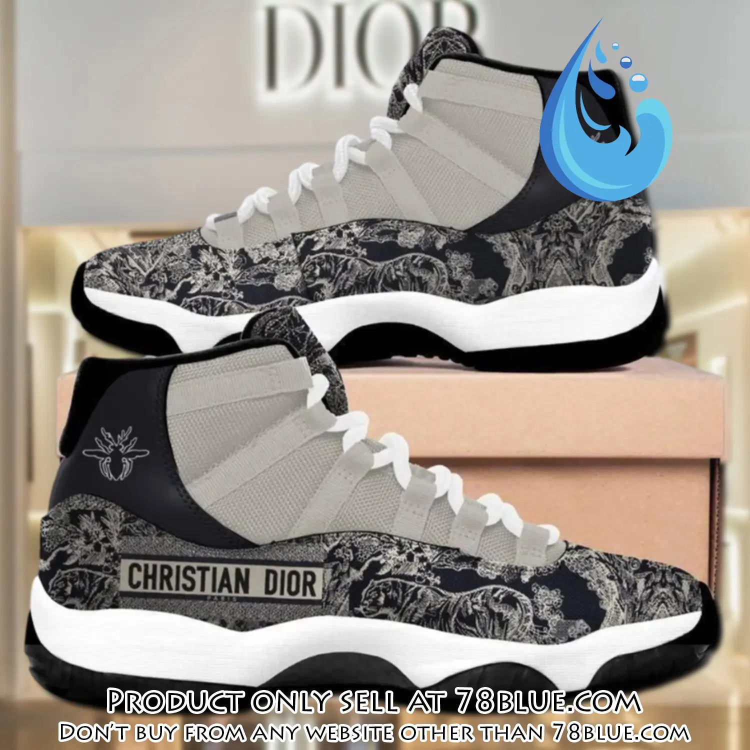 Christian dior luxury air jordan 11 shoes hot  dior sneakers gifts for men women 78b5147382